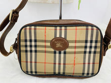 Load image into Gallery viewer, Burberry Oval Vintage Plaid Canvas Shoulder Bag
