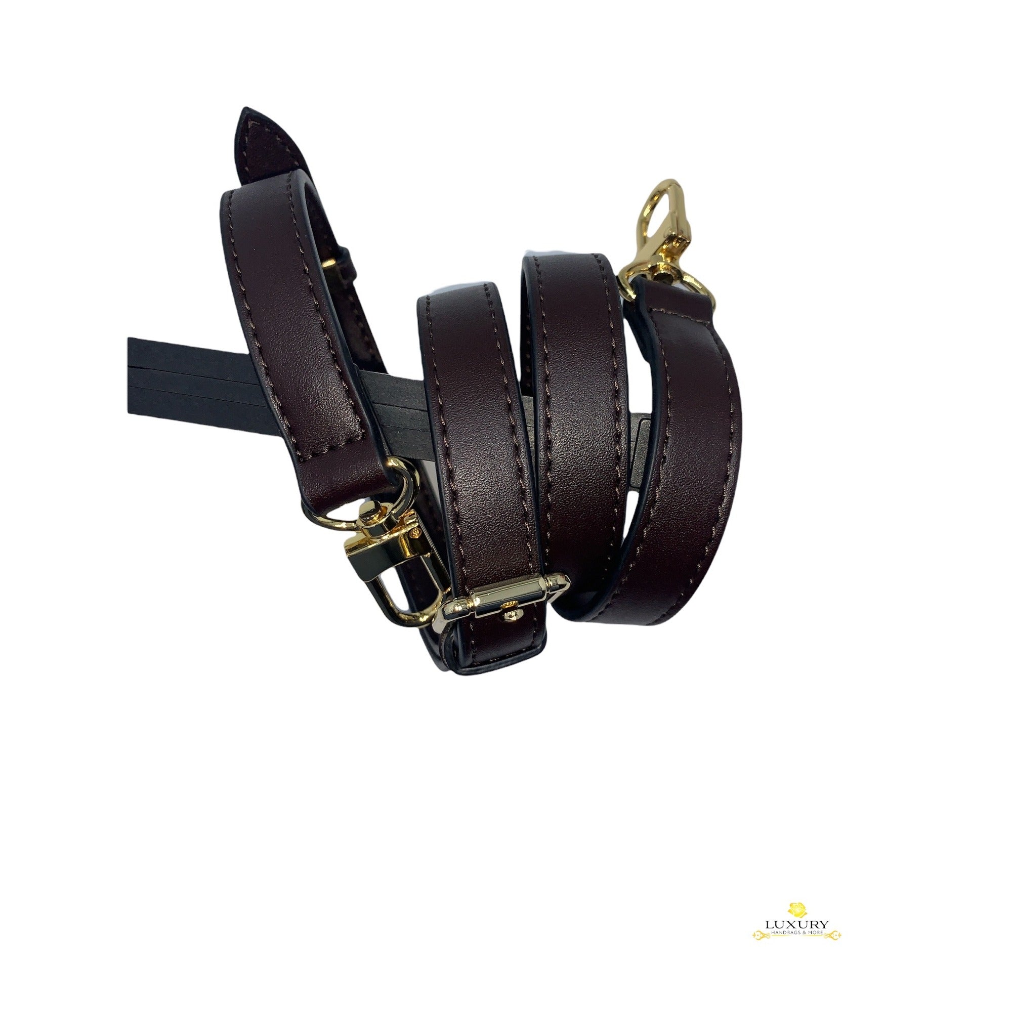 Genuine Leather Plain Strap Replacement for NeoNoe Hnalde Strap Bucket Bag Handbag Top Handle Black Brown Leather Strap