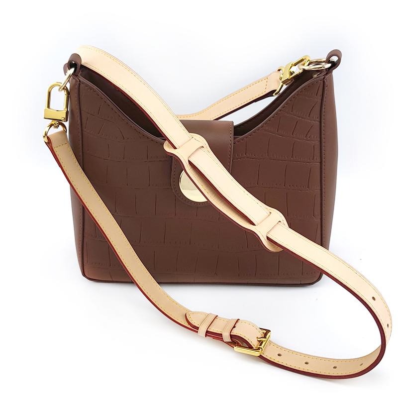 Vachetta Leather Crossbody Strap with Shoulder Pad for Keep All 45